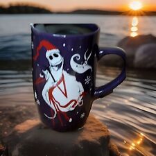 🎅 Seasons Greetings Nightmare Before 🎄 Xmas Purple Jack Mug Travel Tumbler Lid picture