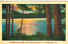 Webb Lake WI Sunset Greetings from Webb Lake Narrows Resort picture