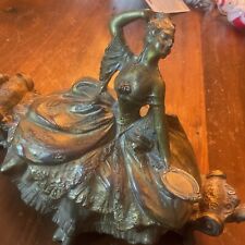 Antique Figural Candle Holder Lamp Jewelry Box Weidlich Bros Art Nouveau picture