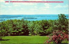 Lake Chargoggagoggmanchaugga Webster MA Massachusetts Postcard UNP VTG Dexter picture