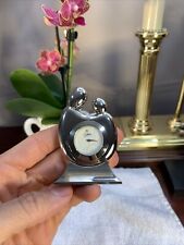 Vintage Colibri Mother of Pearl Diamond Clock RARE Beauty Japan Movement picture