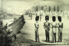 1844 RHODE ISLAND LITHOGRAPH NEW ENGLAND GUARDS PROVIDENCE SMITH'S HILL CAMP picture