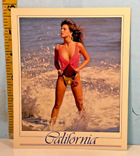 1990 Gold Coast Collection Pinup Cheesecake Postcard: California Purple Bikini picture