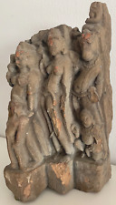 10th-11th Century Grey Stone Relief of Vishnu as Hayagriva with His Wives Hindu picture