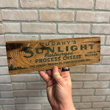 VINTAGE CUDAHY'S SUNLIGHT AMERICAN 5 POUND WOOD / WOODEN CHEESE BOX WISCONSIN picture