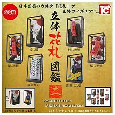 3-D Hanafuda picture book Mascot Capsule Toy 6 Types Full Comp Set Gacha New picture