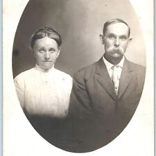 ID'd c1910s Old Man Woman Lady RPPC Osgood Real Photo John Spenny Maud Moon A144 picture