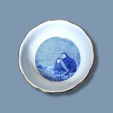 Vintage ARITA Fine Porcelain Blue Chinese Quail 6