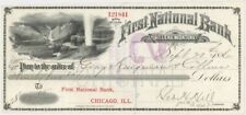 First National Bank of Helena, Montana - 1880's-90's dated Check - Americana - I picture