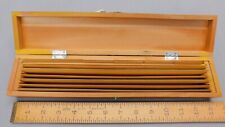 Micronta Architects Engineers Scales Rules Fitted Wood Case Antique Bamboo Ruler picture