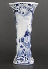Vintage Swaine Germany ~ Porcelain German Delft 6” Vase picture