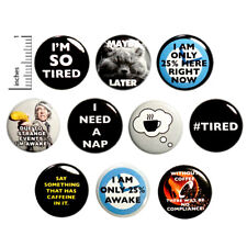 Funny I'm Tired Fridge Magnets Sarcastic 10 Pack Cool Gift Set 1 Inch 10MP10-1 picture
