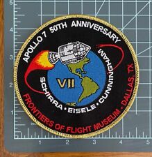 NASA Astronaut Apollo 7 - 50th Anniversary event embroidered patch. picture
