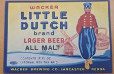 Little Dutch Lager BeerAll Malt from Wacker Brewing Co of Lancaster PA picture