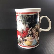 Christmas Mug Cup by Dunoon  Scotland  Stoneware Victorian Santa Print 10 fl oz picture