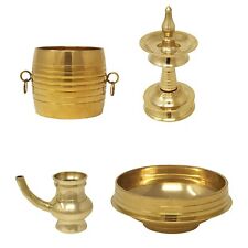 Handmade Brass Kerala Brass small home decor combo, Unique Collectible Gift  picture