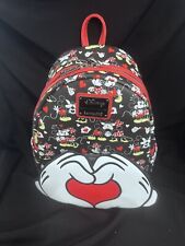 Loungefly Disney Mickey and Minnie Mouse Heart Hand Love Mini Backpack NWT picture