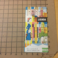 Original Vintage Brochure: LISBOA (LISBON) CCN - #2 (larger) w map 1960's picture