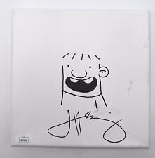 Jeff Kinney Autographed & Sketched 8x8 Canvas Diary Of A Wimpy Kid Rowley JSA picture