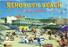 Crowd Enjoying The Sun and Sand at The Rehoboth Beach, Delaware Postcard picture