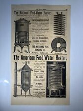 antique hot water heater, Printed Advertising 1893 National Feed, American Feed, picture