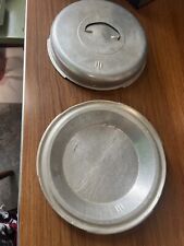 Vintage Aluminum Locking Pie Plate Carrier Top Cover Handle Standard Pie Tin picture