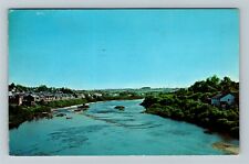 Caribou ME-Maine, Potato Sheds On Banks Aroostook River c1964 Vintage Postcard picture