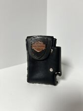 Vintage Harley Davidson Genuine Leather Clip-On Cigarette & Lighter Case/Holder picture