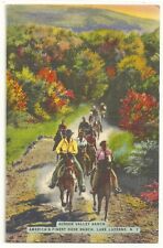 Lake Luzerne, NY Hidden Valley America's Dude Ranch Postcard 40s VTG picture