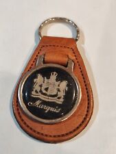 NOS Vtg 1970's Leather Mercury Marquis Key Chain Fob Ring Holder Car Ford Boat picture