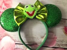 Kermit the Frog Minnie Mouse ears headband- Disneyland- Disney World picture