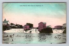 Vergennes VT-Vermont, Lower Falls On Otter Creek, Vintage c1911 Postcard picture