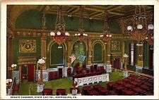 Senate Chamber State Capitol Harrisburg PA Pennsylvania WB Postcard PM Cancel picture