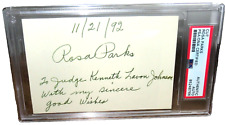 Rosa Parks SIGNED Cut PSA/DNA Slab Civil Rights- w/ RARE inscription to a Judge picture