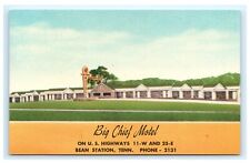 Big Chief Motel Bean Station TN Tennessee Linen Era Postcard G4 picture