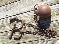 Alcatraz Prison Cast Iron Ball & Chain, Leg Irons ~ Awesome Display Piece  picture