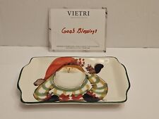 Vietri 2017 LE Old St. Nick Santa Rectangular Appetizer Plate Christmas Signed picture