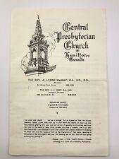 Central Presbyterian Church of Hamilton Ontario Canada Service Programme EE861 picture