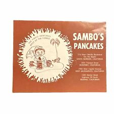 1960s Sambo's Pancakes Restaurant Alternative Paper Menu picture