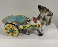 Donkey with Cart Planter Flower Pot Italy Vintage Ceramic Succulent Cactus ~READ picture