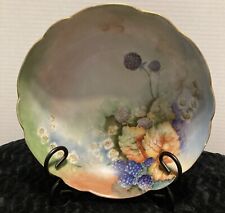 Antique Hand painted And Signed Fruit And Floral Three Footed Porcelain Bowl picture