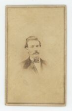 Antique CDV Circa 1860s Handsome Rugged Man Mustache J.M. Keniston Danville, IL picture