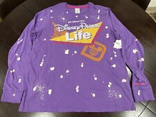 Disney World All About The Parks Life Long Sleeve T-shirt Purple Size Large NWT picture