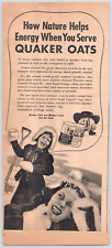 1946 Quaker Oats Nature Helps Energy Vintage Print Ad picture