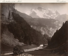Switzerland, Lauterbrunnen Thal vintage albumen print.  20x25 Albumin Print  picture