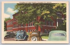 Vintage Postcard Columbia City High School, Columbia City Indiana picture