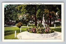 Lakeland FL-Florida, Munn Park, Flowers, c1940, Vintage Postcard picture