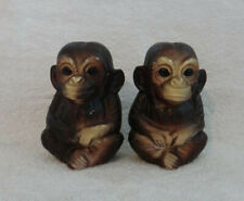 Vintage Monkey Ceramic Salt and Pepper Shakers picture