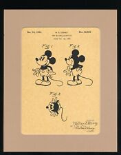 DISNEYANA- comics-Repro of orig. patent for Mickey Mouse from 1930- mounted . picture