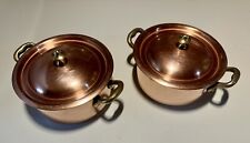 Pair Of Vintage French Copper Pots / Pans/ Cocottes picture